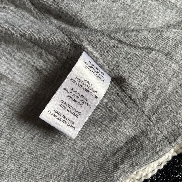 Splendid Knit Jacket Womens S Blue White Striped Collarless Preppy Nautical - Picture 4 of 9